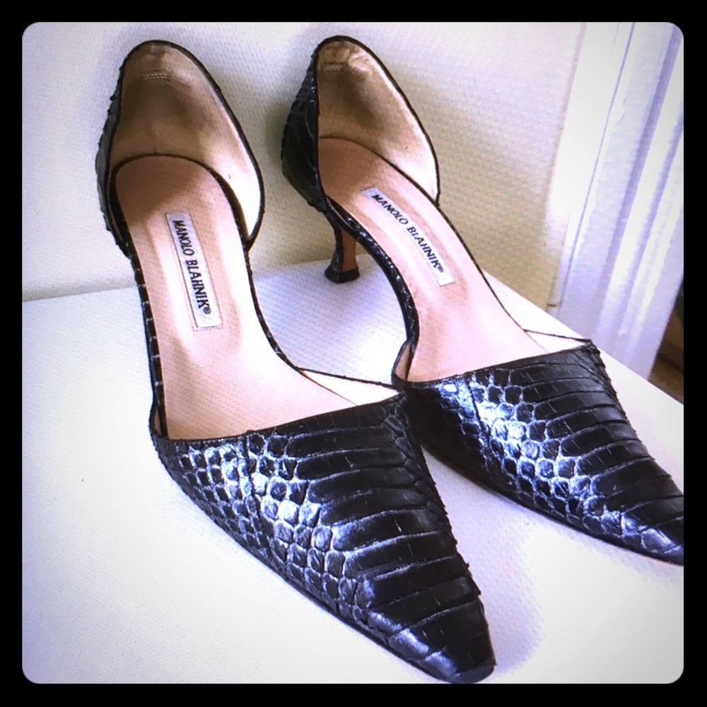 Manolo Blahnik Snake Skin